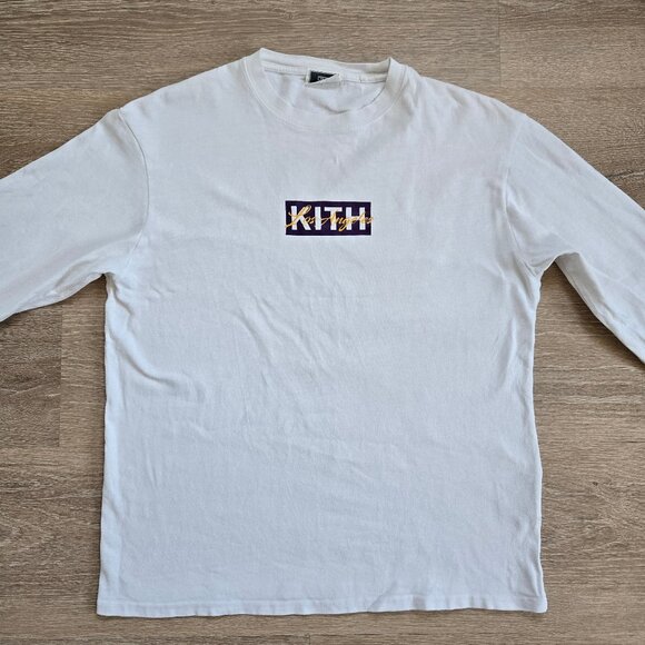 Kith Los Angeles Box Logo Long Sleeve Tee XS 100% Cotton Rare Deadstock Lakers - Picture 7 of 16